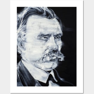 FRIEDRICH NIETZSCHE acrylic portrait Posters and Art